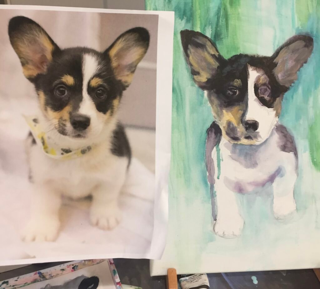 Puppy Love! 12x12, Acrylic, Beth Goodman