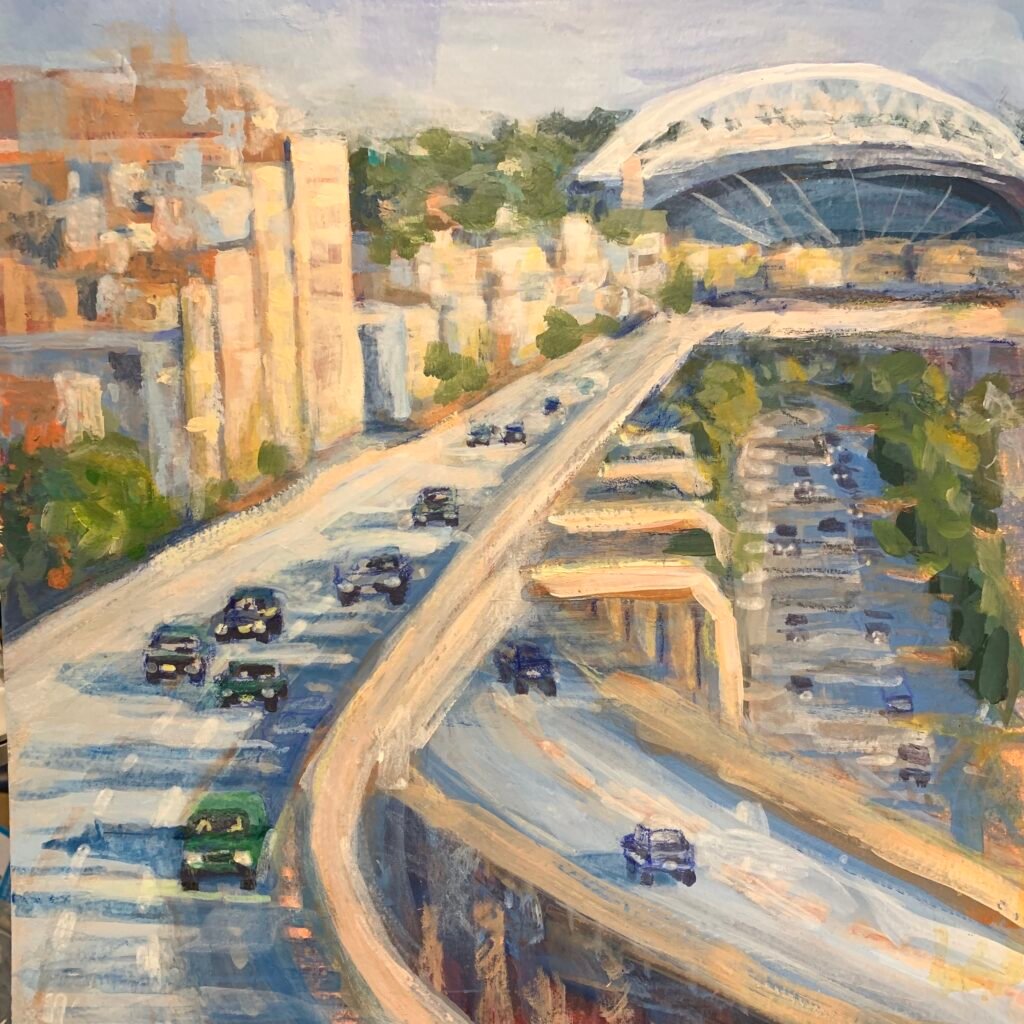 One Last Glance - Oil Painting 10x10 - Beth Goodman