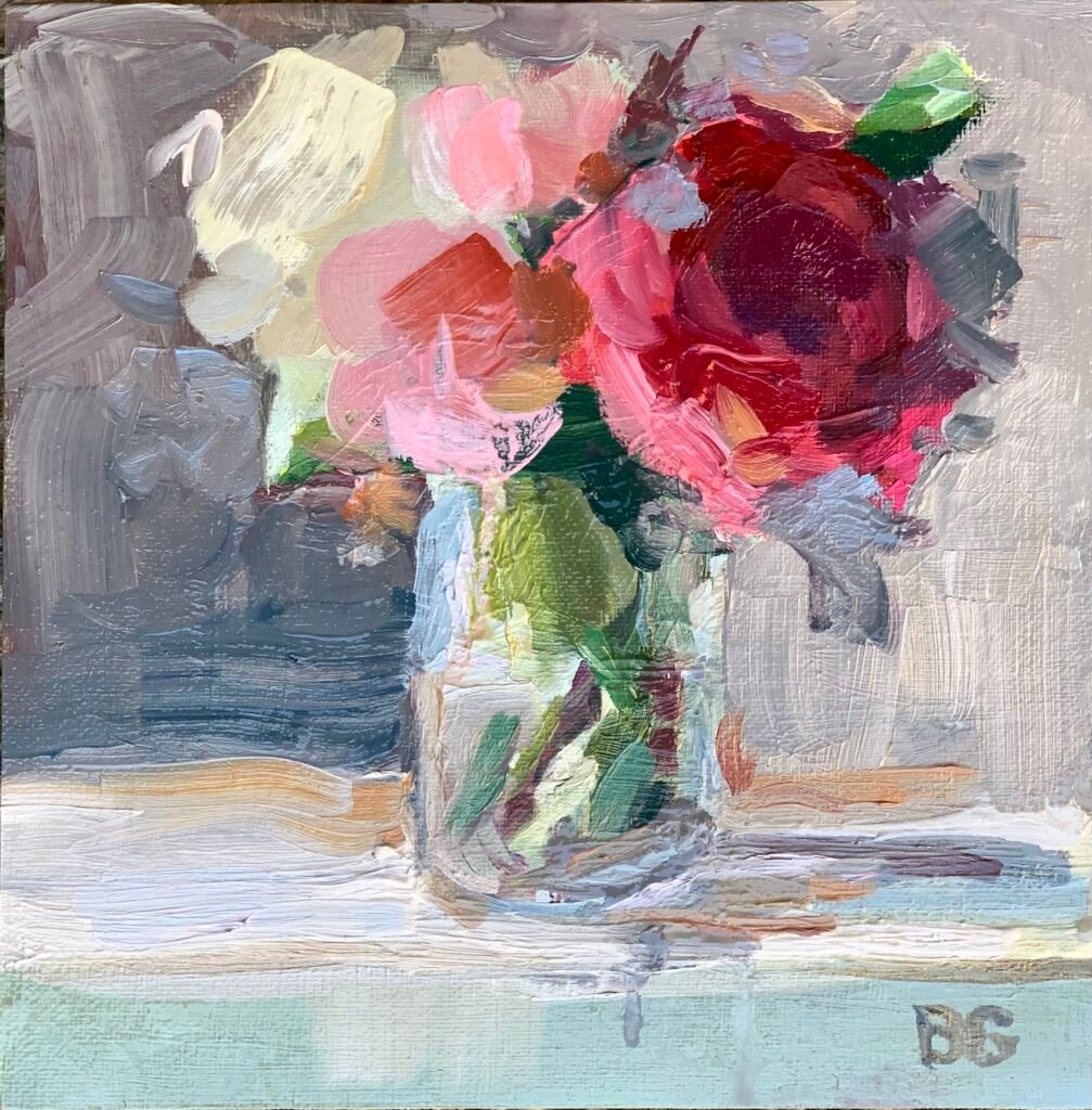 Roses, 10x10, Oil paint, Beth Goodman