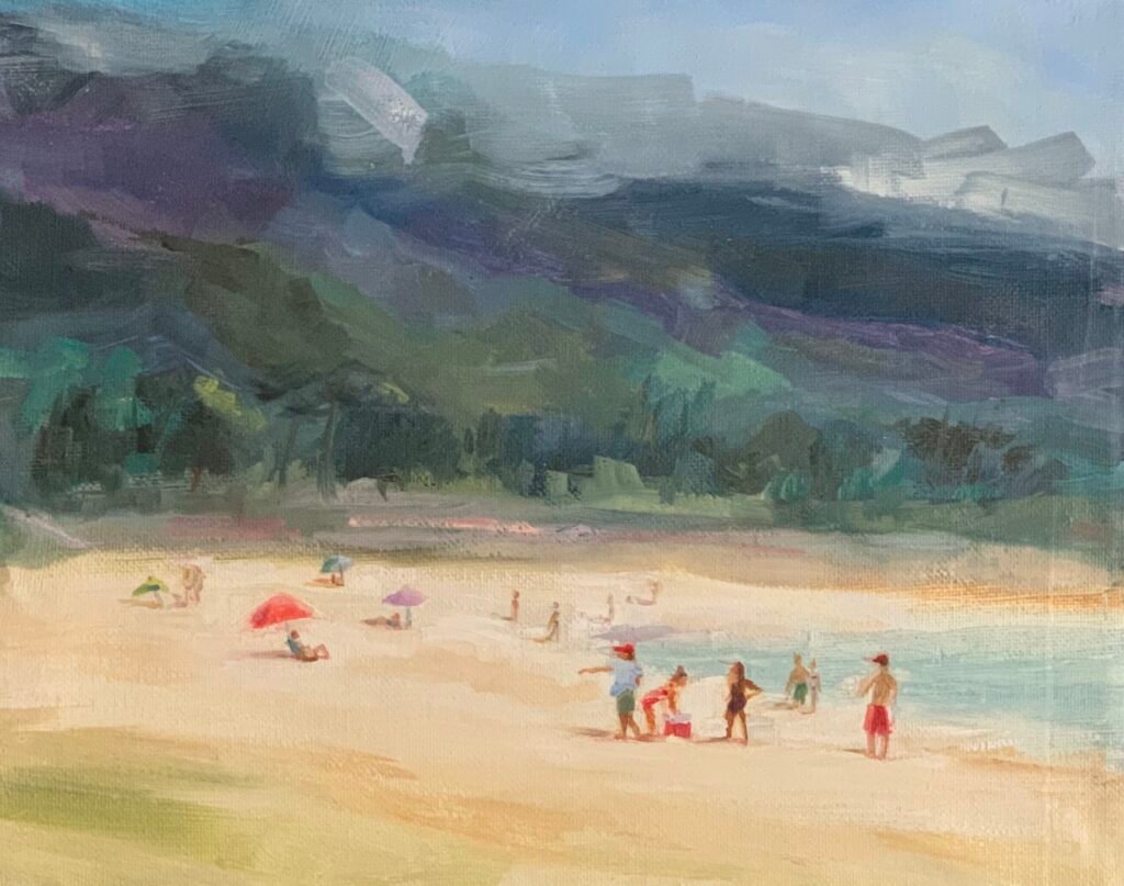 Hanalei Bay - Oil Painting 12x9 - Beth Goodman