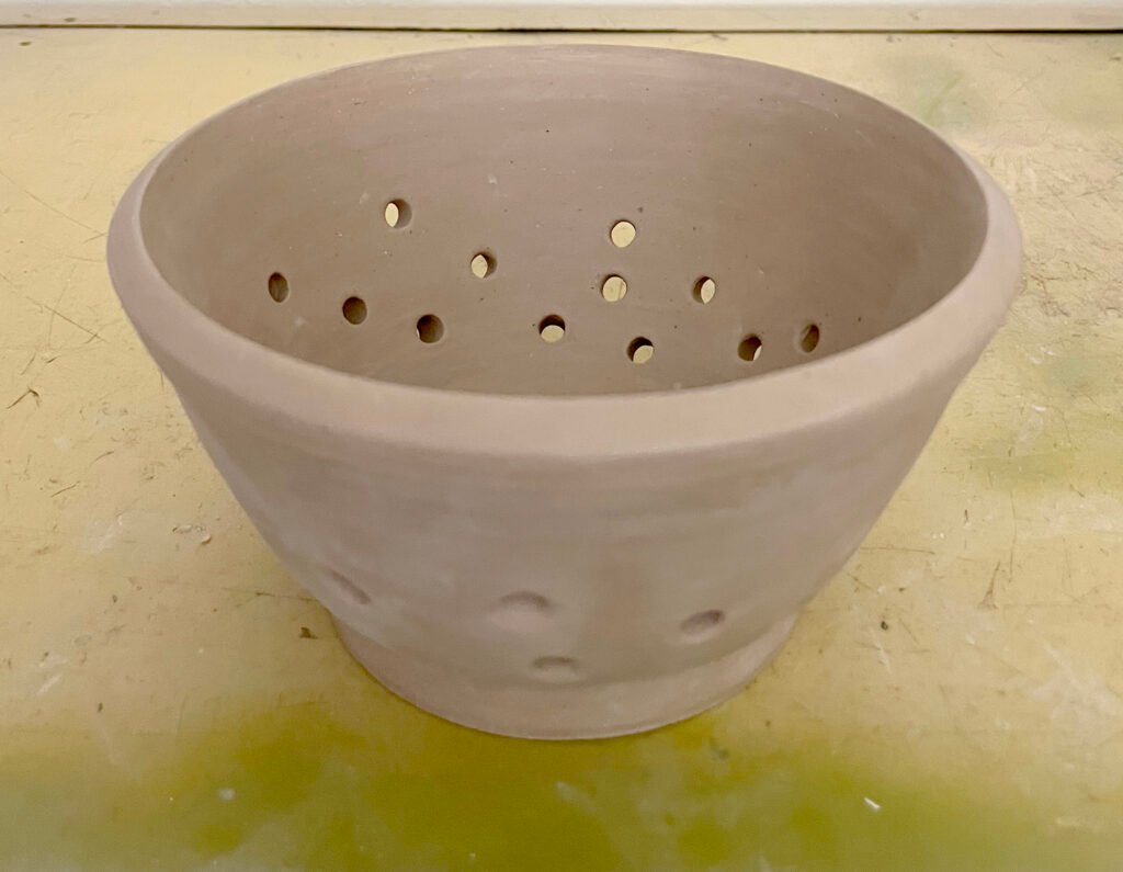 Bisque ware - Fruit Colander - Pottery - Beth Goodman