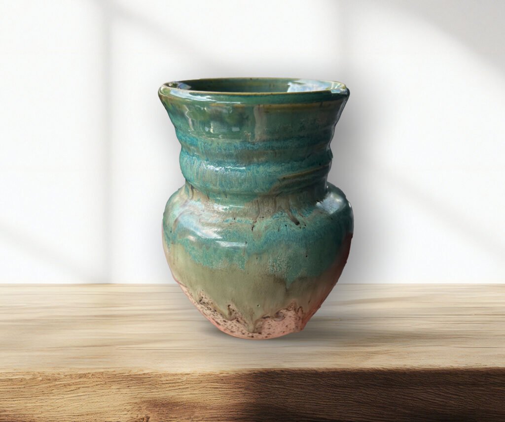 Medium Vase - Green Glazes - Ceramics - Beth Goodman